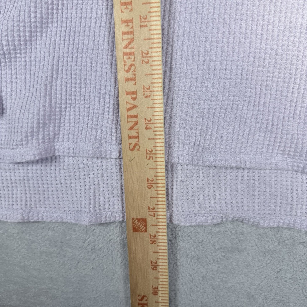 Offline Aerie Womens Henley Top Oversized Purple Waffle Knit Thumbhole Medium - Picture 4 of 9